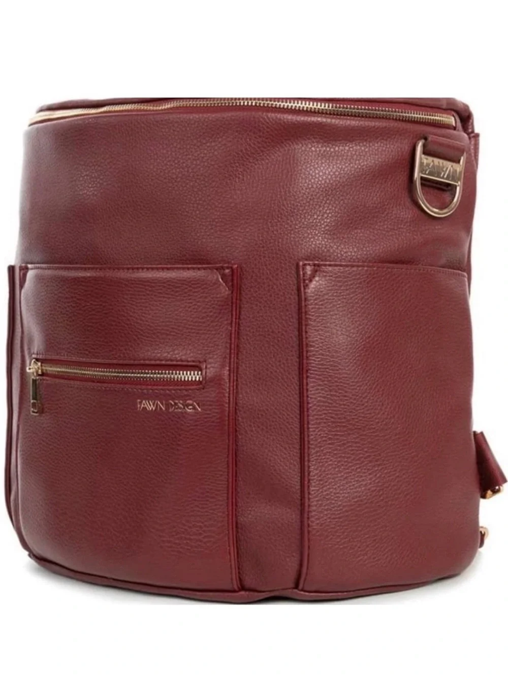 Fawn Design Burgundy Leather Crossbody Bag